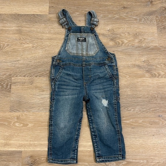 OshKosh B’Gosh 18 month denim overalls one piece with adjustable straps - Picture 1 of 10